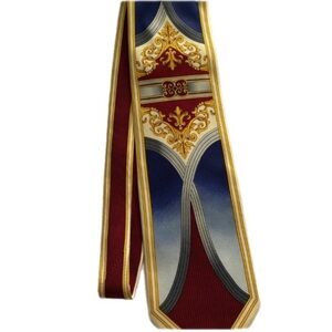 Alexiano Italian Silk Tie Handmade Tipped Bar Tac Pull String 60x3.75 Woven VTG